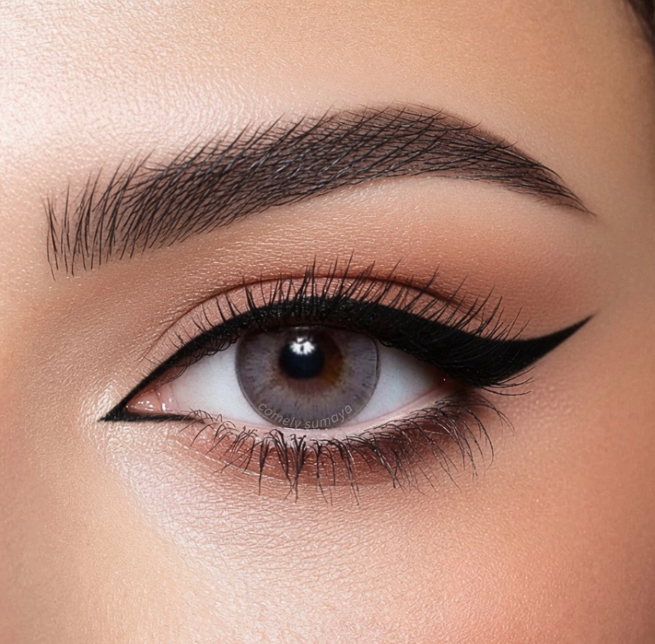 Bella Elite Grey Beige colored contact lens