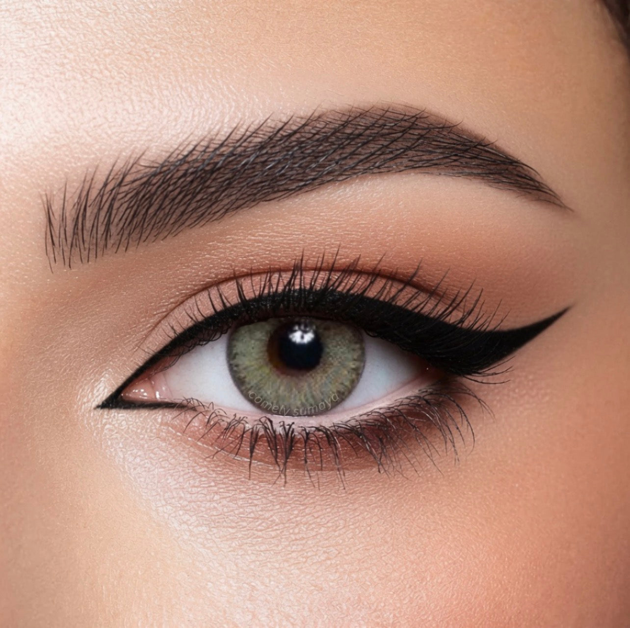Bella Elite Emerald Green colored contact lens