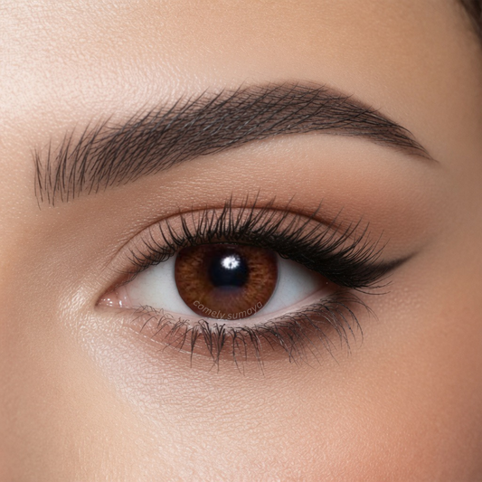 Bella Elite Cinnamon Brown colored contact lens