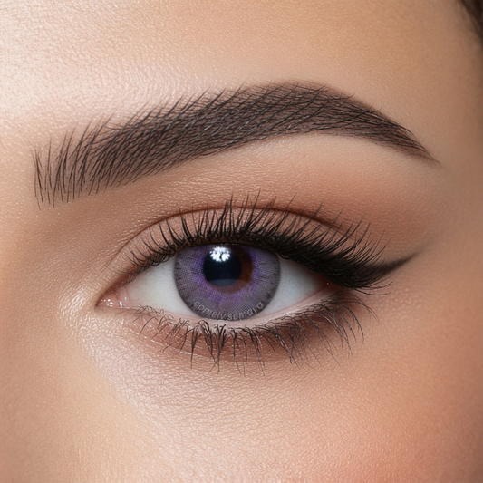 Bella Elite Lavender Grey colored contact lens