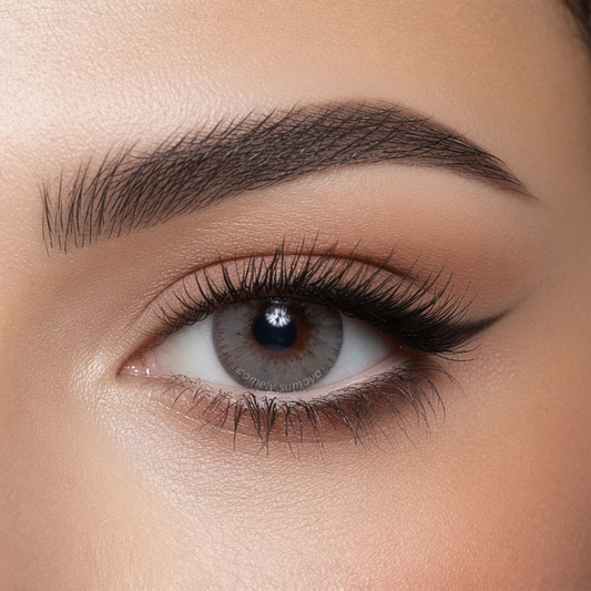 Bella Elite Mint Grey colored contact lens