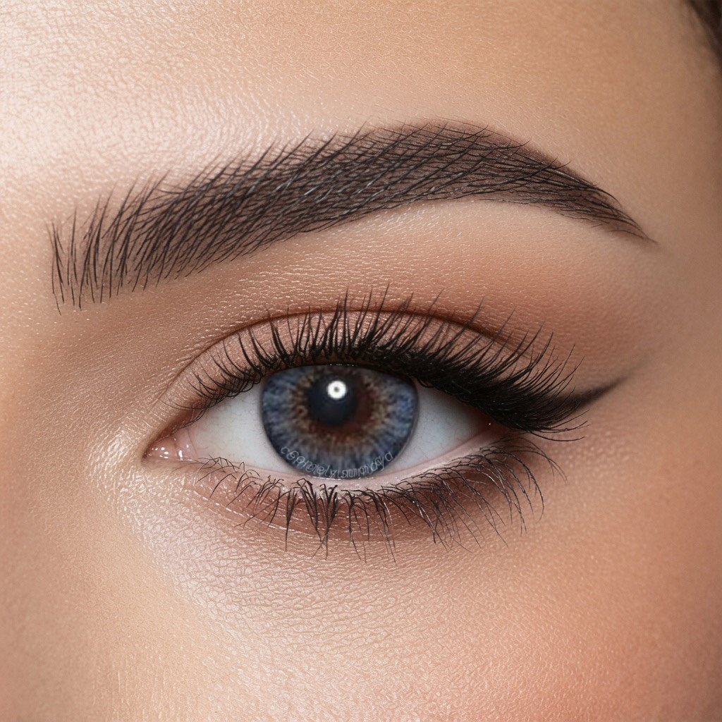 Bella Glow Vivid Blue colored contact lens