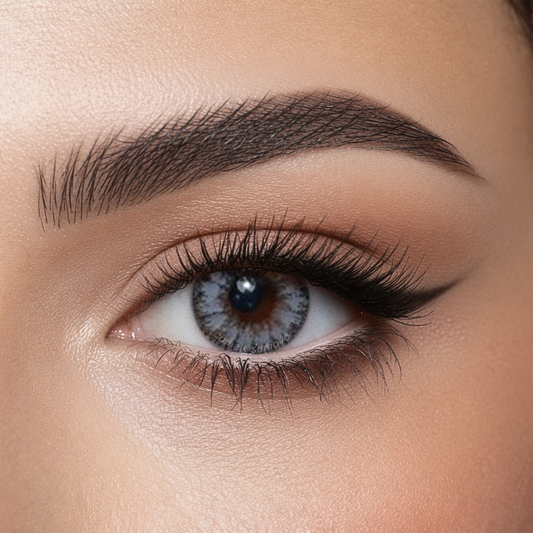 Bella Glow Radiant Grey colored contact lens