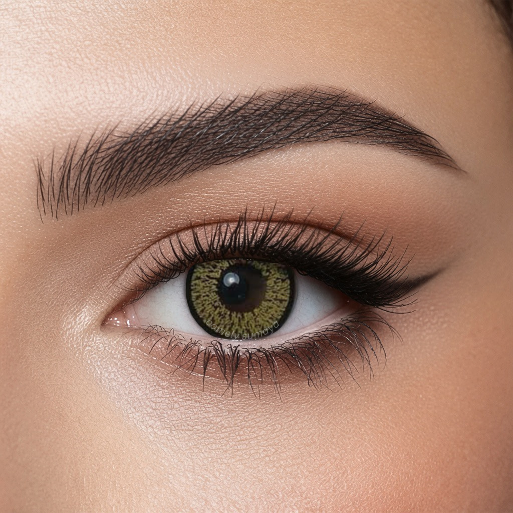 Bella Highlight Gold colored contact lens