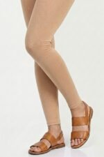 Premium cotton modest tights for women in baige color