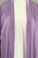 Lavender foil crinkle kimono abaya by Nimah Wear Pakistan