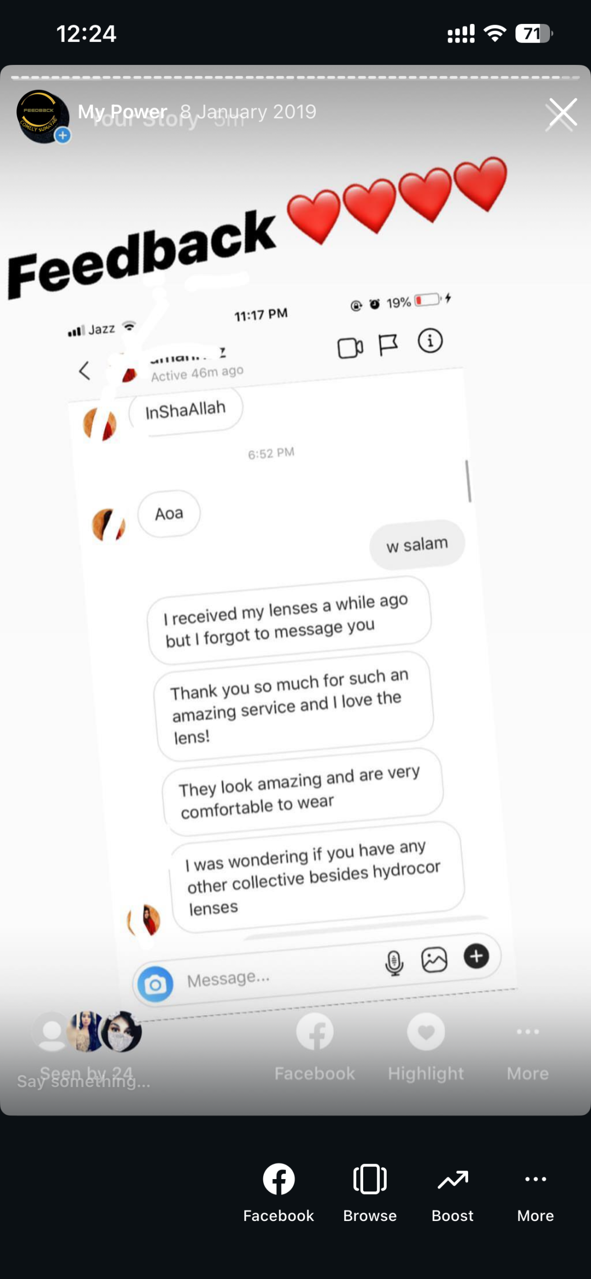 Real customer feedback 12